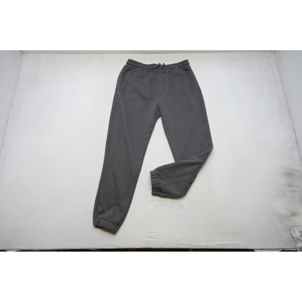Hollister Tapered Jogger Men Medium Gray Fleece Lined Sweatpants Cotton Blend
